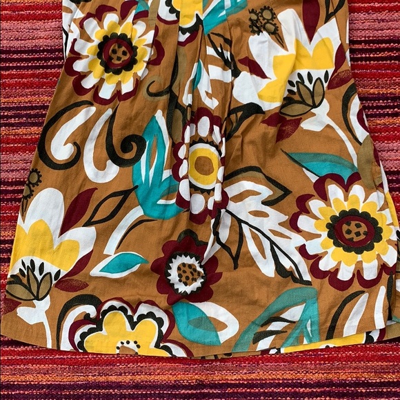 Brown Floral GoGo Dress, Mod Patterned Mini Dress, Floral Mini Dress - Picture 3 of 8